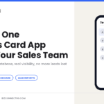 Sales team using one shared business card app with an admin dashboard
