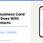 Business card scanner data protected in secure cloud storage