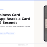Business card scanner app OCR demonstration