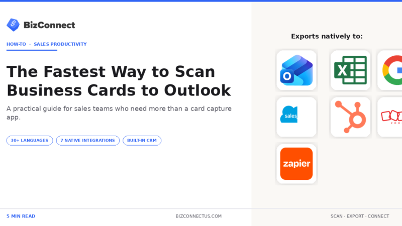 Scan business cards into Outlook contacts