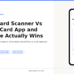 Visiting card scanner mobile app workflow
