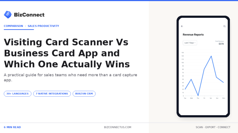Visiting card scanner mobile app workflow