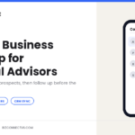 Financial advisor scanning a prospect's business card