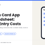 Business card app compared with a manual contact spreadsheet
