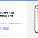 Consultant using a business card app to build a pipeline after a conference