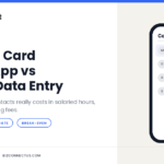 Cost comparison of a business card reader app versus manual data entry