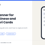 Card scanner reading multi-language business cards in Arabic, Chinese and Devanagari