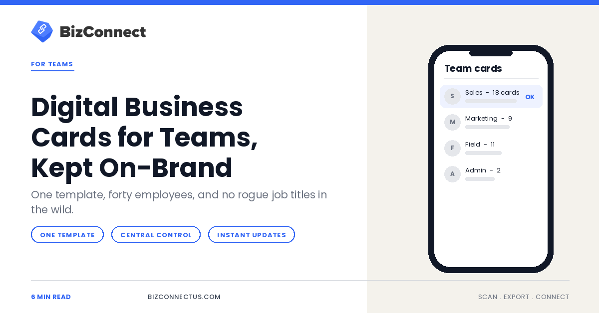 Digital Business Cards for Teams: Keeping Every Employee Card On-Brand