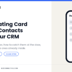 Deduplicating contacts captured by a card scanner before CRM import