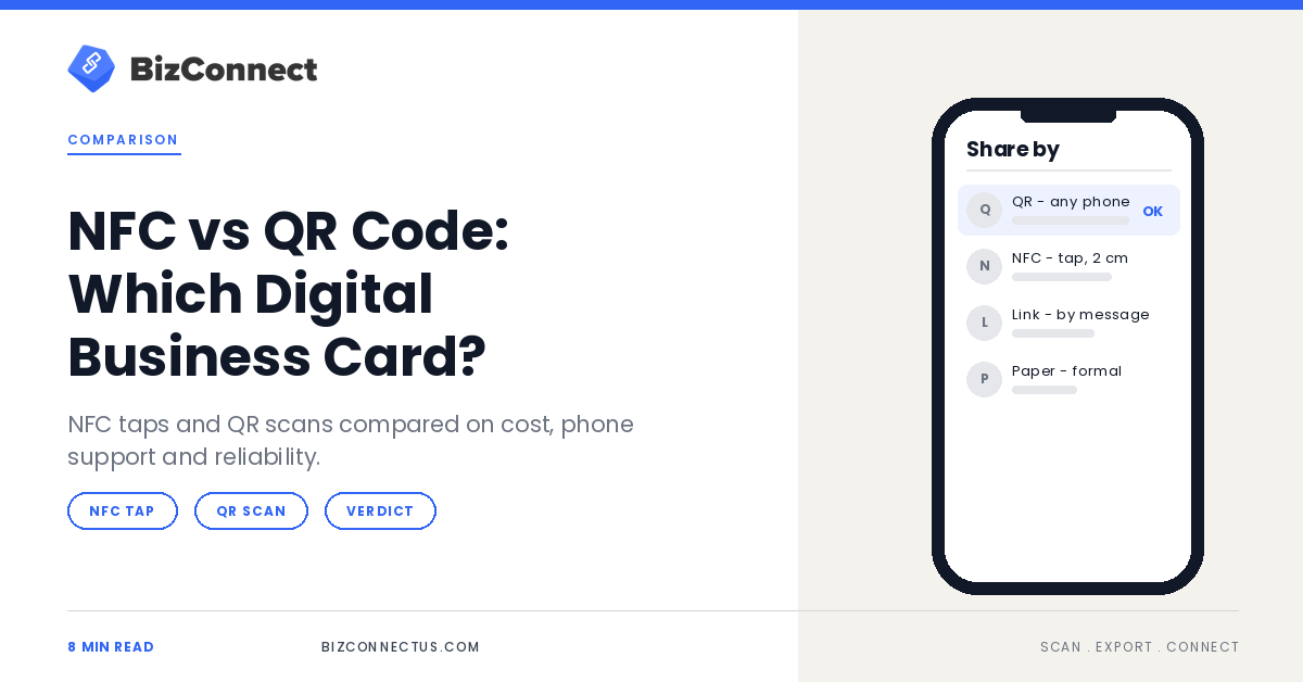 NFC vs QR Code: Which Digital Business Card Should You Use?