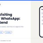 Sharing a digital visiting card on WhatsApp and scanning a paper visiting card